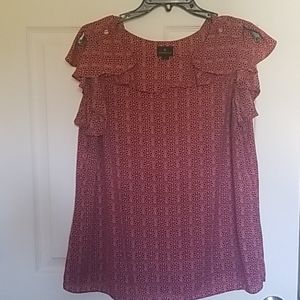 Black and Mauve Blouse